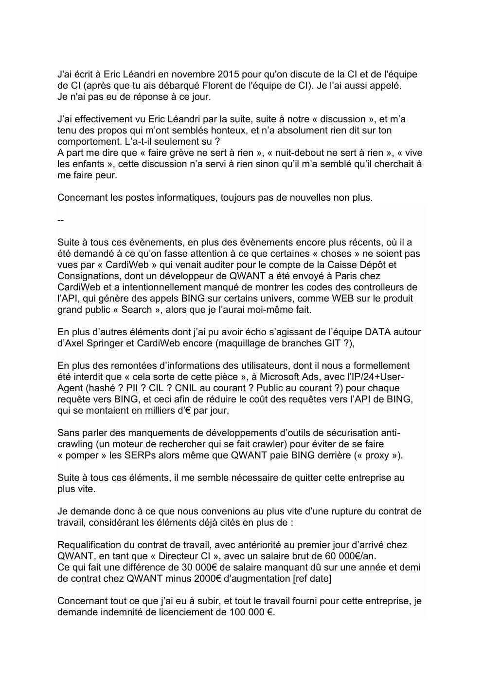 Projet non envoyé relatif à l'altercation — page 5 sur 9